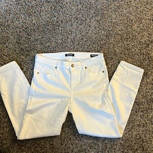 Ladies white denim jeans